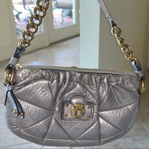 Marc Jacobs Metallic Quilted Push-Lock Bag